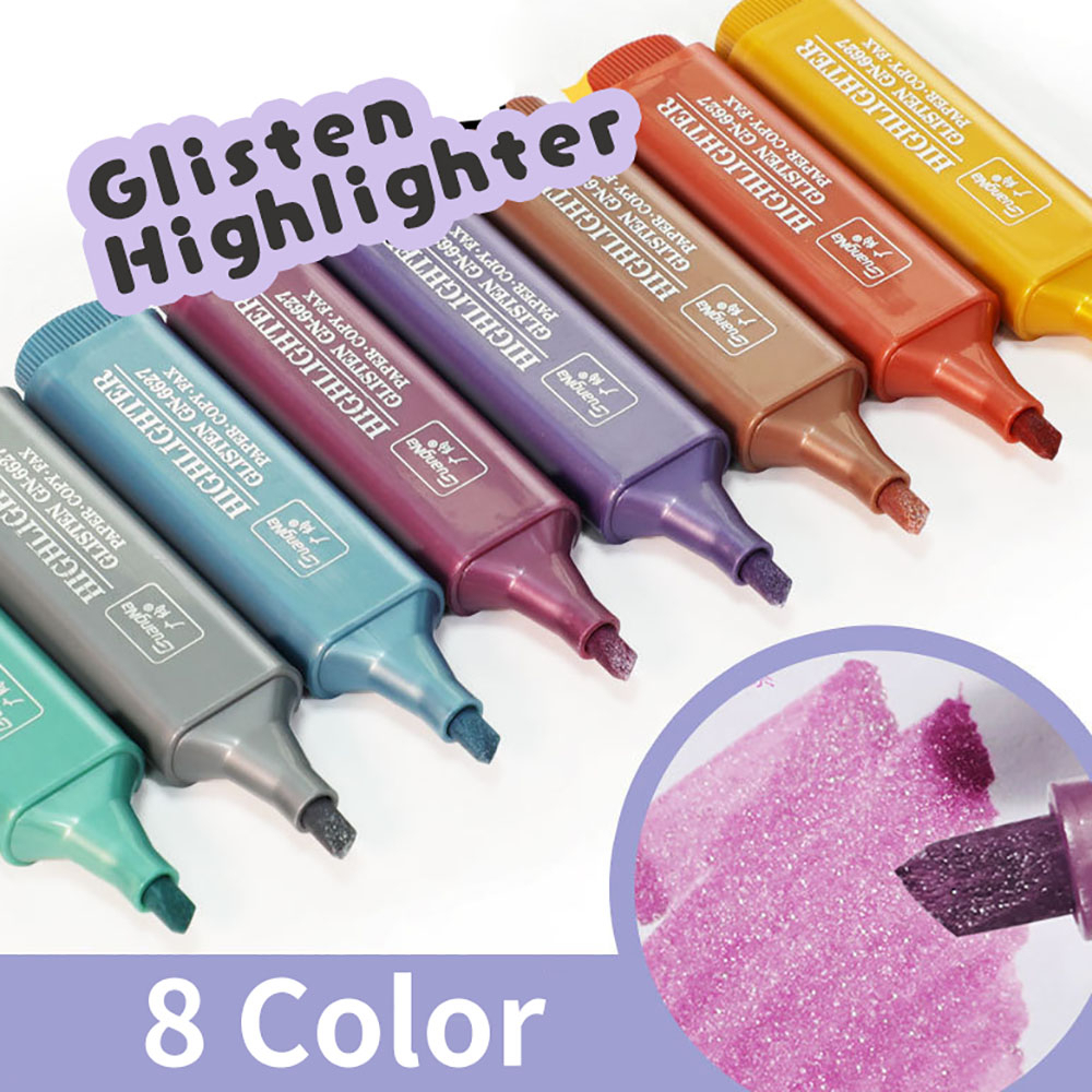 

[Artopia] 1pcs Glitter Highlighter / Pen Bujo Journaling Hiasan Gliter Bolpen Warna Bullet Deco DIY Scrapbook Stabilo