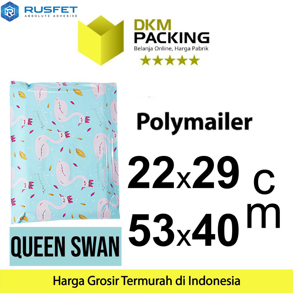 

Polymailer Polimailer Amplop Plastik Packing Motif Swan RUSFET /SATUAN