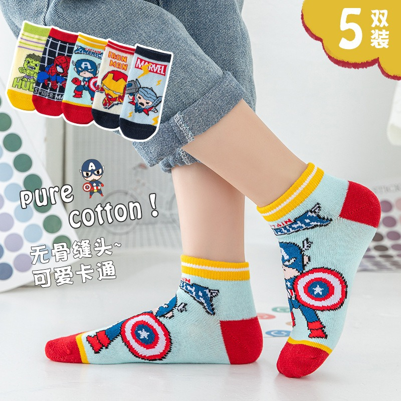 SC2001 Kaos Kaki Anak super Hero Anak TK SD PAUD Slip on Pendek untuk umur 1-10 tahun terlaris Dan termurah