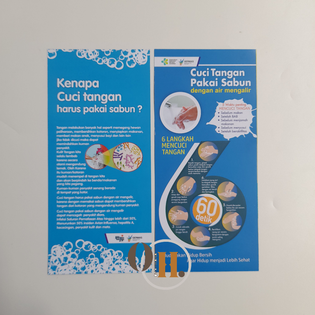 

Flyer Cara Cuci Tangan - Flyer PHBS - Flyer CTPS - GERMAS