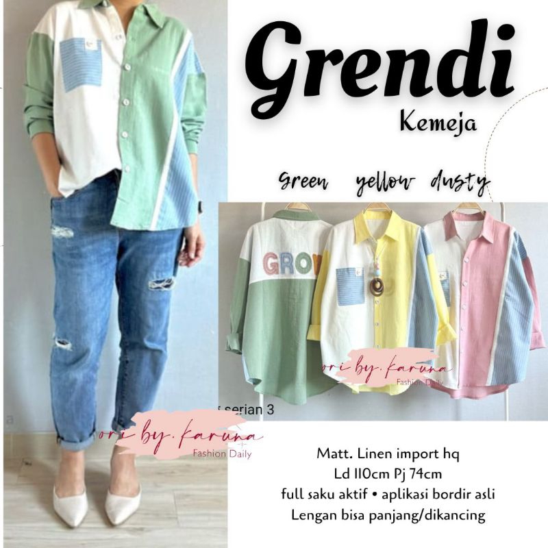 GRENDI ,CATNIA kemeja by Karuna