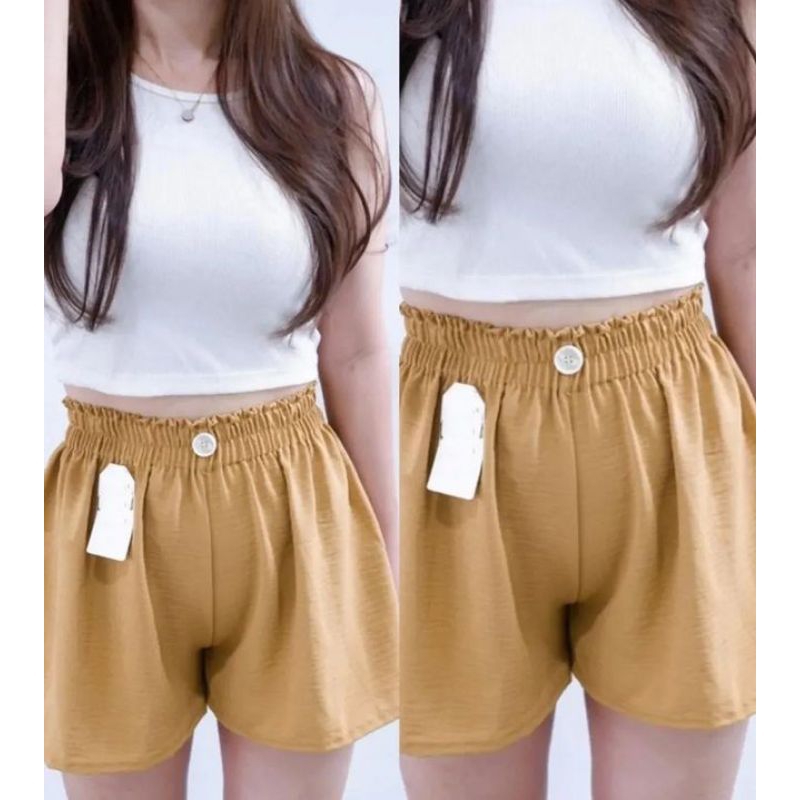 Ariana - Hotpants Wanita Jumbo Variasi kancing 1Celana kulot pendek  Wanita jumbo standar