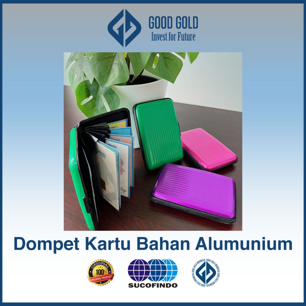 Dompet Kartu Logam Mulia Bahan Alumunium/ Album Emas LM