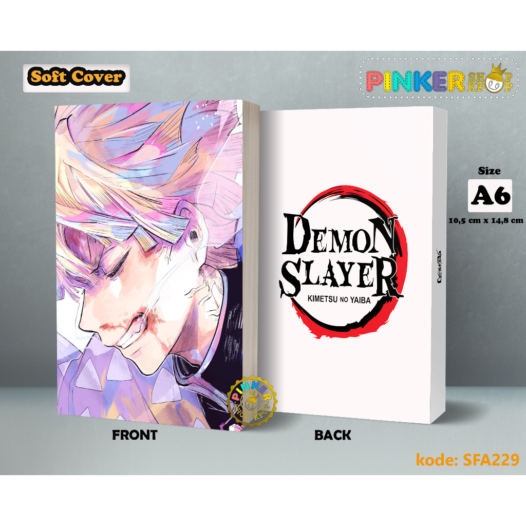 

(SFA229) Pocket Note Anime DEMON SLAYER 10 Softcover A6/A5 Buku Tulis catatan Notes Agenda Planner Jurnal