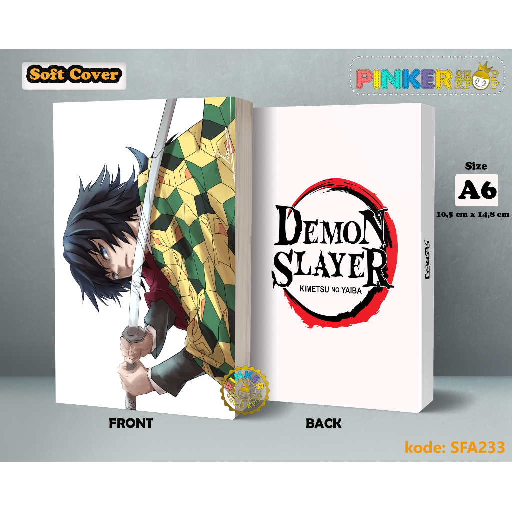 

(SFA233) Pocket Note Anime DEMON SLAYER 14 Softcover A6/A5 Buku Tulis catatan Notes Agenda Planner Jurnal