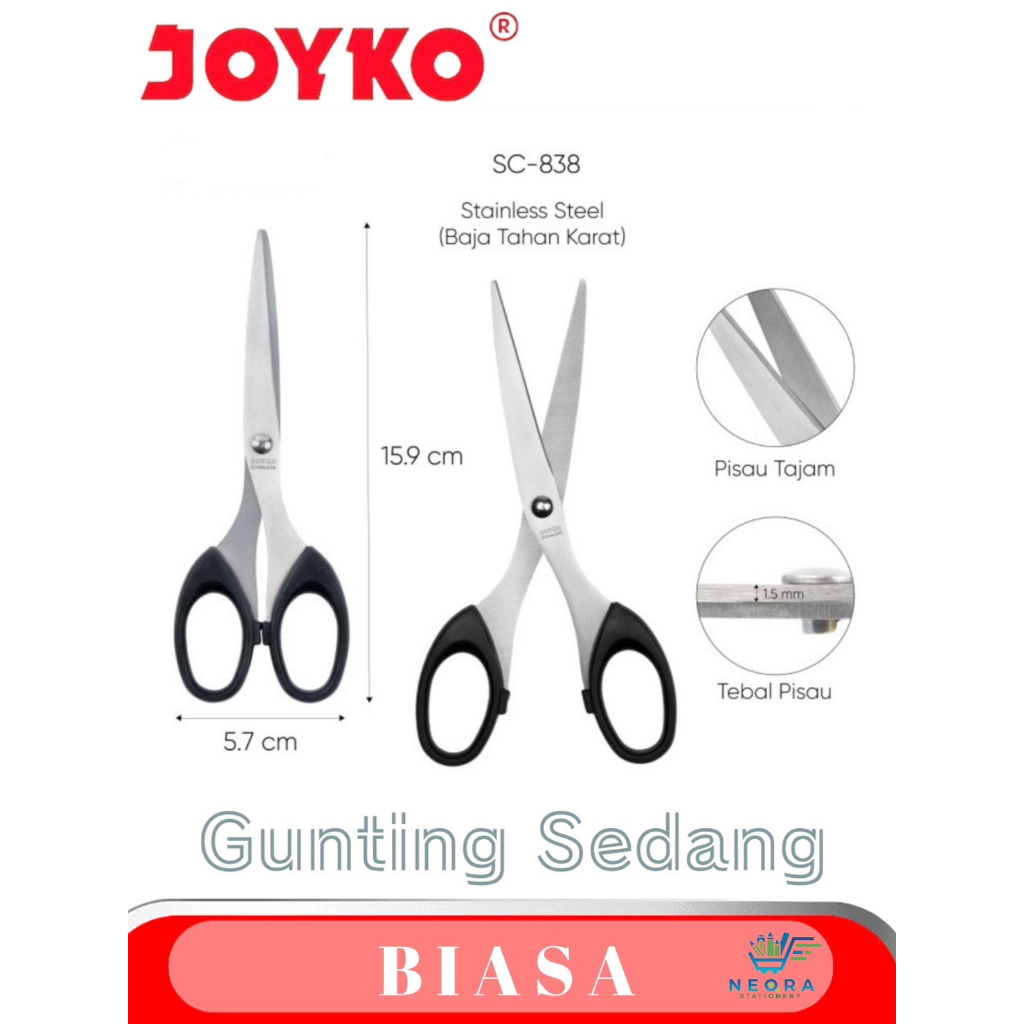 

Joyko Gunting Sedang| Scissors SC-838