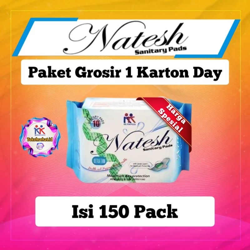 Natesh Pembalut ( 1 Karton ) Natesh Day Original KK Indonesia