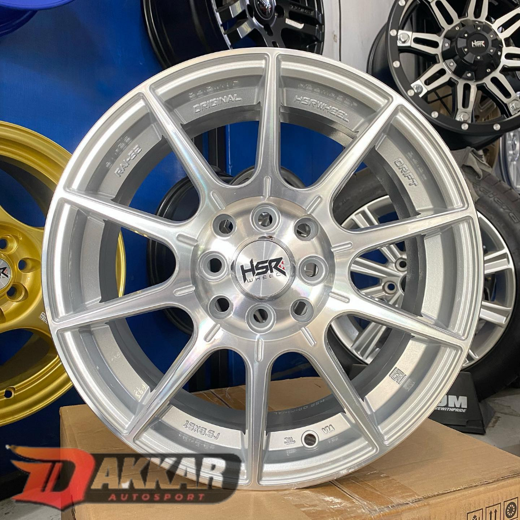Velg Ori Ring 15 Hsr Rai s2 Rata Body Brio Sirion Mirage Spark Dll Velg Racing R15 Warna Silver Poli