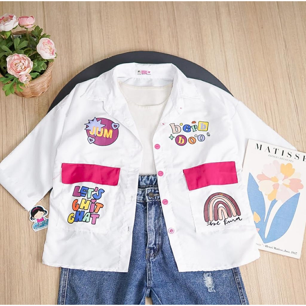 GFS CUFY CUTE COMBINE TOP KEMEJA WANITA