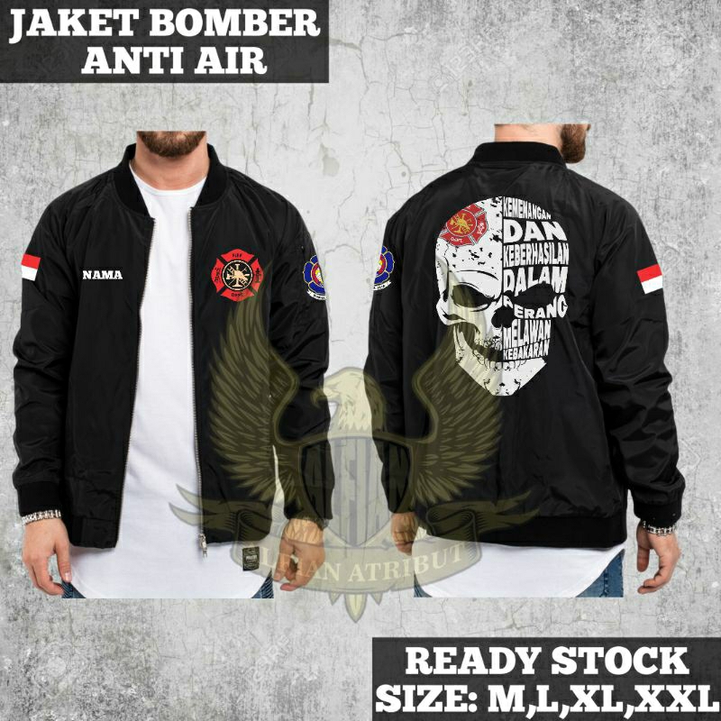 JAKET DAMKAR,jaket bomber damkar firefighter free nama