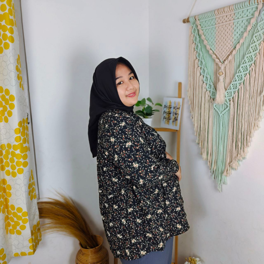 ARUMI BLOUSE SUPER JUMBO BLUS BIGSIZE ATASAN OVERSIZE LD 110 120 130 140 150 COD