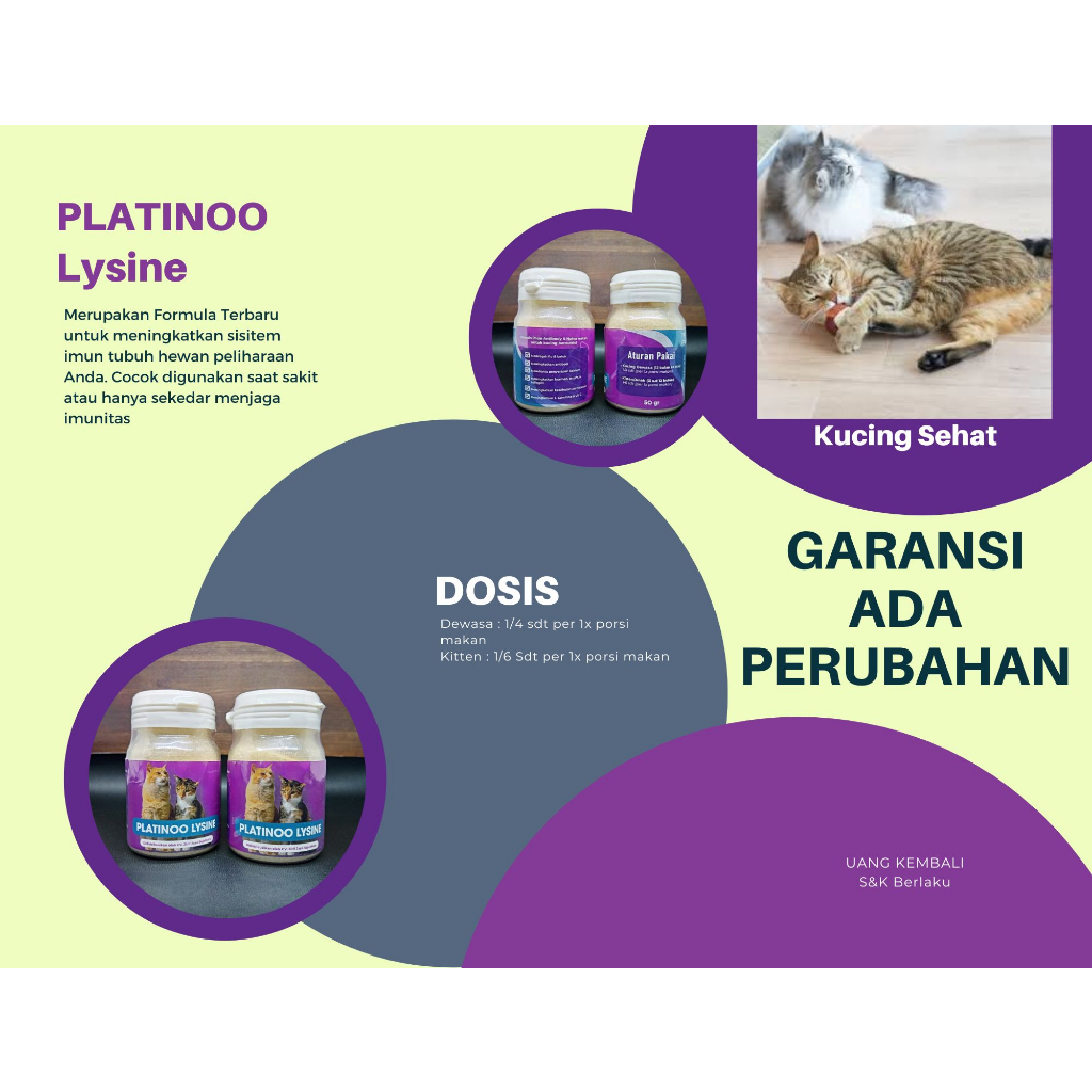 Platinoo lysine cat vitamin kucing - Platinoolysine  Kucing bukan pro lysine