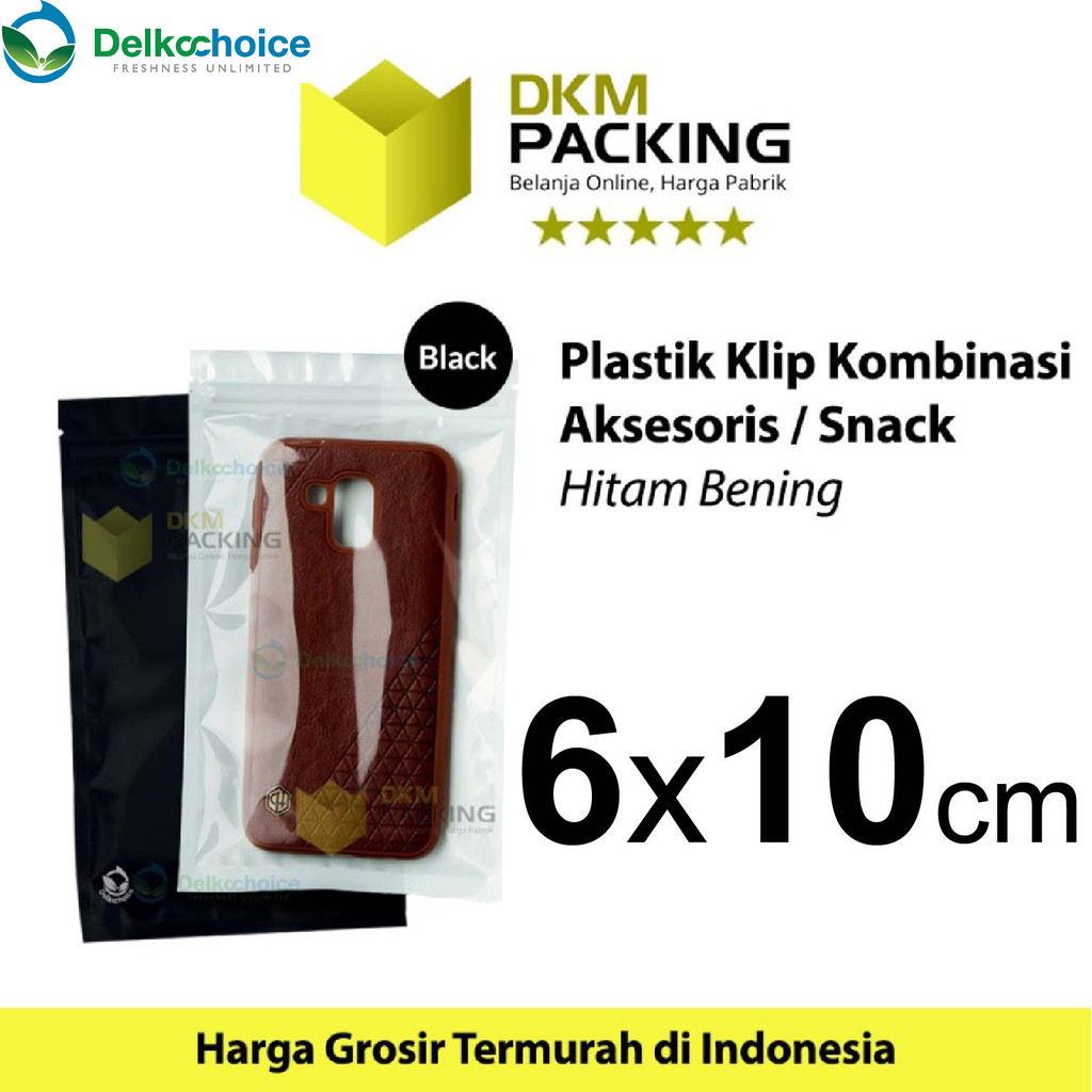 Plastik Klip ZIPLOCK BAG 6x10cm Black Kemasan Aksesoris Sealer Makanan DELKOCHOICE PREMIUM TERMURAH