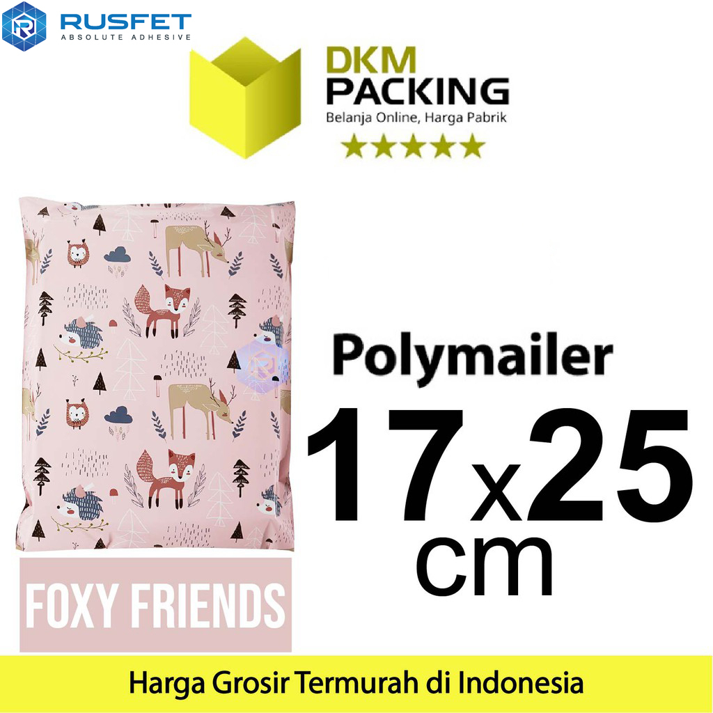 

Amplop Plastik Packing 17x25cm Polimailer RUSFET Polymailer PREMIUM TERMURAH Fox / SATUAN