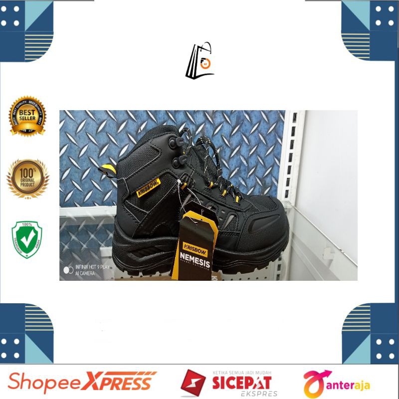 Safety shoes NEMESIS/Sepatu Safety krisbow NEMESIS/Sepatu safety krisbow/sepatu pengaman/sepatu safety pria/sepatu safety krisbow