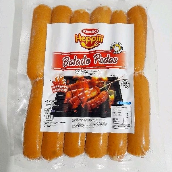 

Kimbo Heppy Sosis Mini Balado Pedas Isi 12 pcs 550 gram