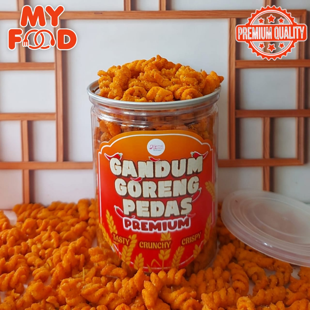 

[Myfoodofficial] - Can Gandum Goreng Pedas Daun Jeruk Makaroni Spiral Pedas Kualitas Premium