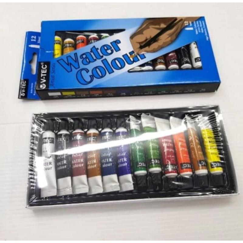 

VTEC water colour / cat air v-tec 12 warna x 6 ml per set
