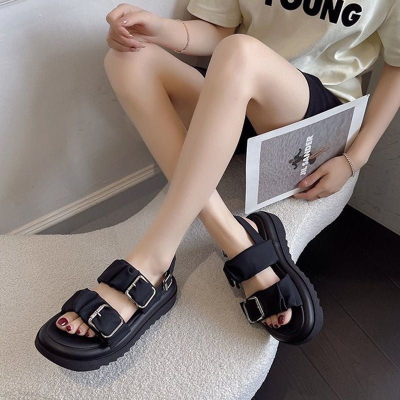 MYSTYLE Lisa Korea Design Wedges Fashion Wanita Import