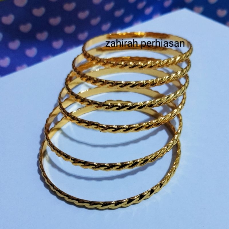 6 pcs gelang keroncong koin lama