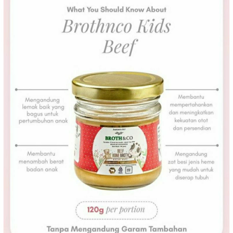 Broth n co beef bone broth kids 120gr