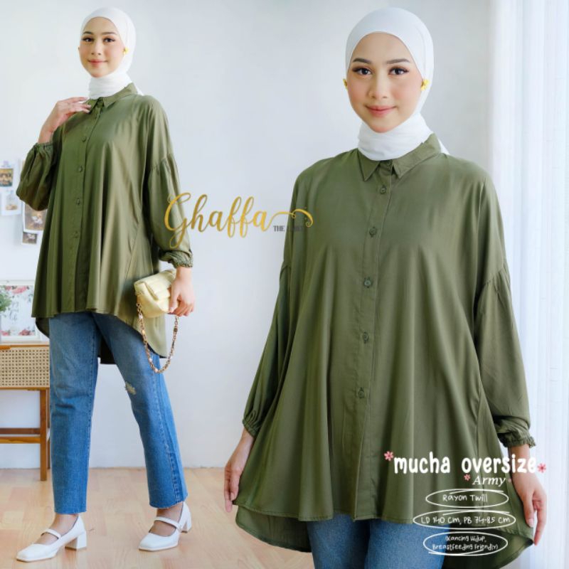 MUCHA OVERSIZE , ATASAN JUMBO RAYON TWILL , BY   GAFFA THE LABEL