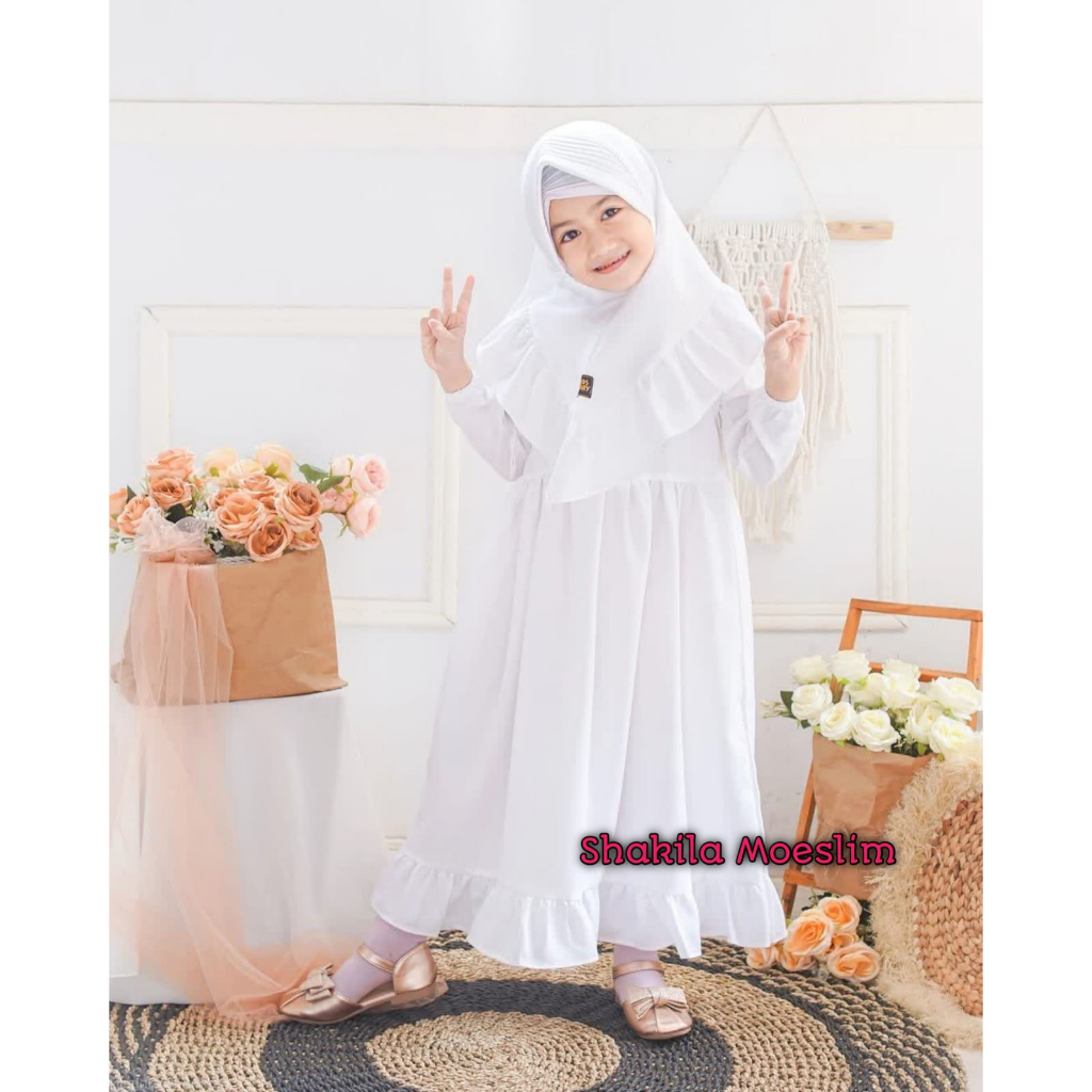 Gamis Putih Brukat Couple Ibu Anak Terbaru 2023 Gamis Putih Manasik Haji Gamis Putih Lebaran Haji Gamis Putih Wanita Kekinian Gamis Terbaru  gamis putih jumbo Gamis Remaja Brukat Gamis Jumbo Kondangan