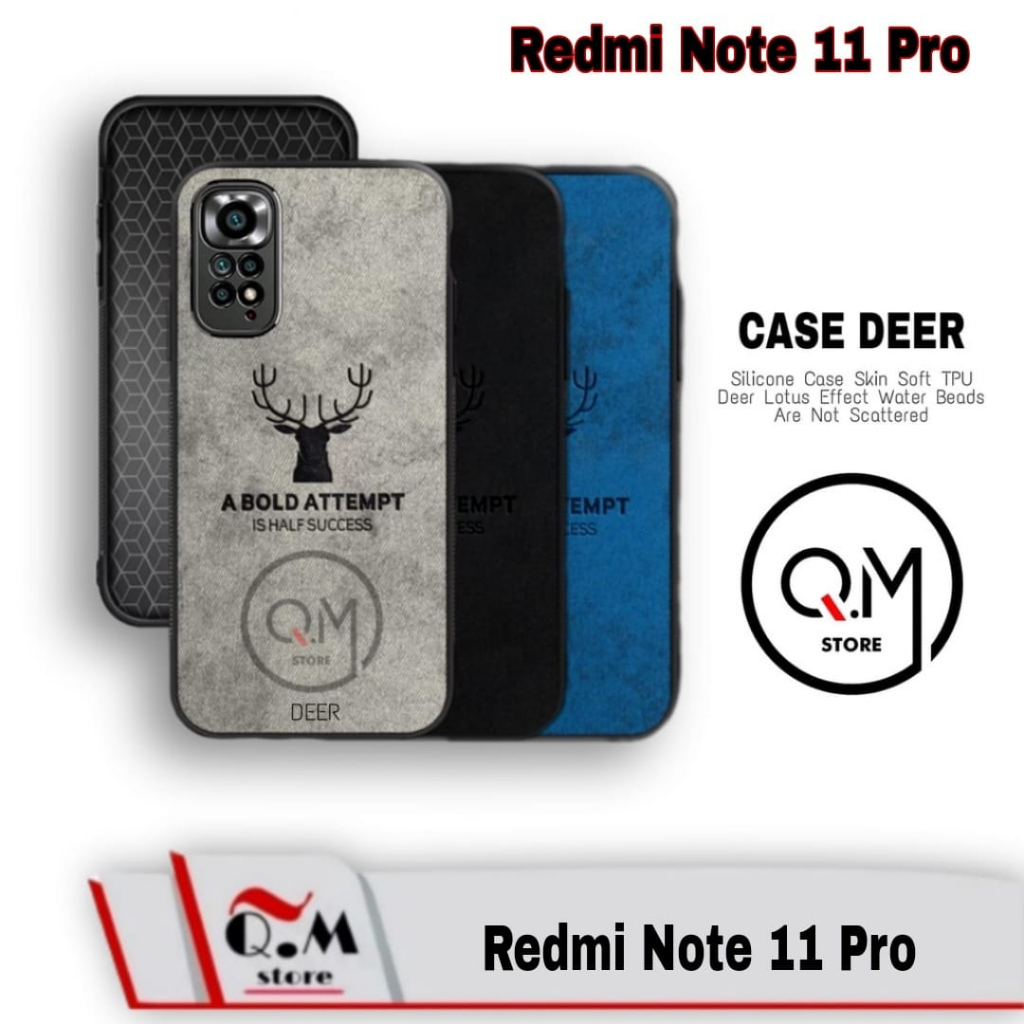 Case Deer Xiaomi Redmi Note 11 Pro / Redmi Note 12 Pro 4G / Redmi Note 11 4G / Redmi Note 11s 4G Softcase Deer Pelindung Back Cover