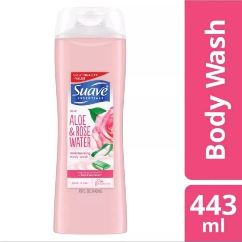 SUAVE Body Wash Essentials Aloe &amp; Rose Water 443ml