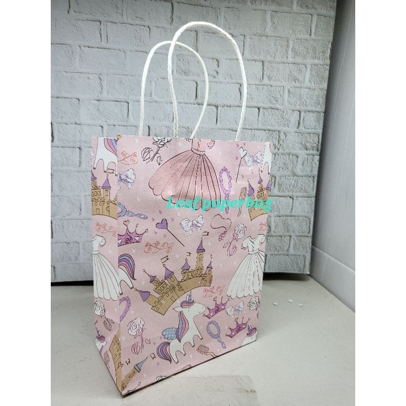 paper bag kraft unicorn / goodie bag ulang tahun anak tema unicorn murah tebal mewah anak perempuan 