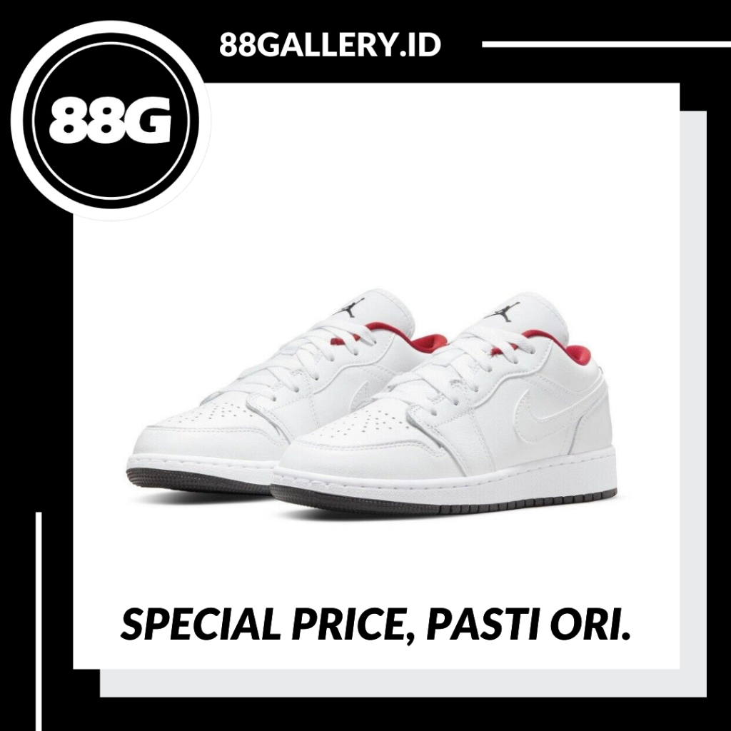 Air Jordan 1 Low White Red Black