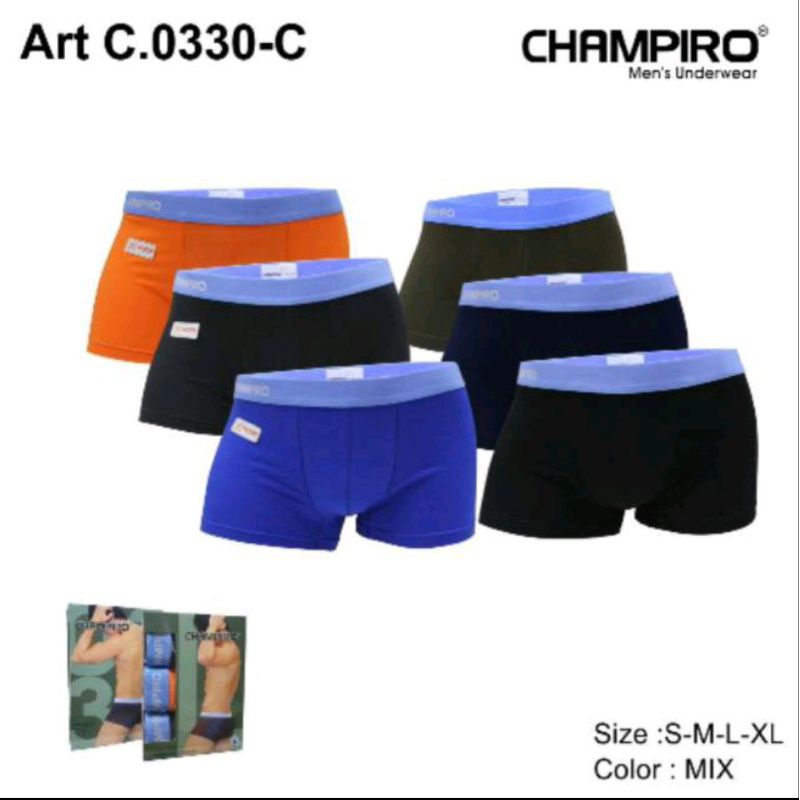 PROMO !!! 3 PCS BOXER PRIA || BOXER CHAMPIRO C.0330