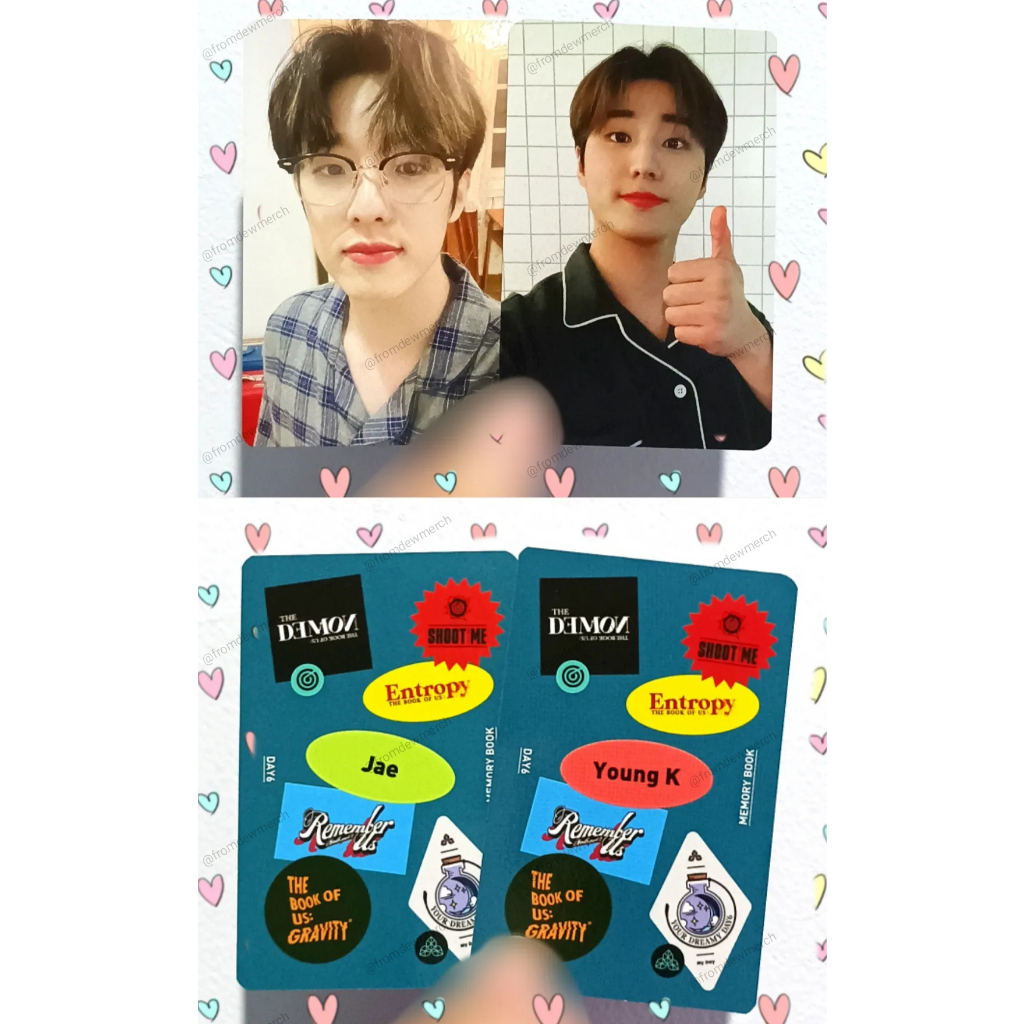 Photocard Day6 memory book pc YoungK Jae eaj membook