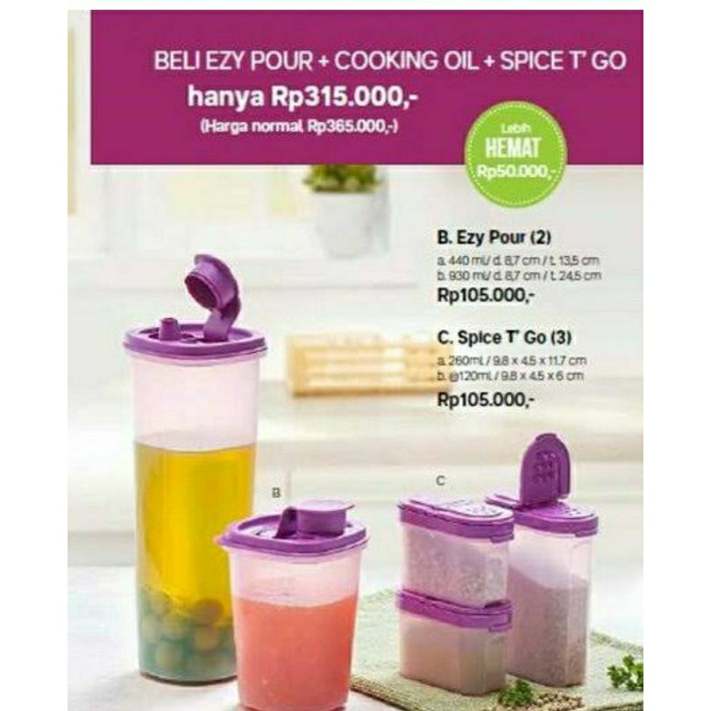 Botol minyak/kecap warna ungu Ezy pour purple (2)