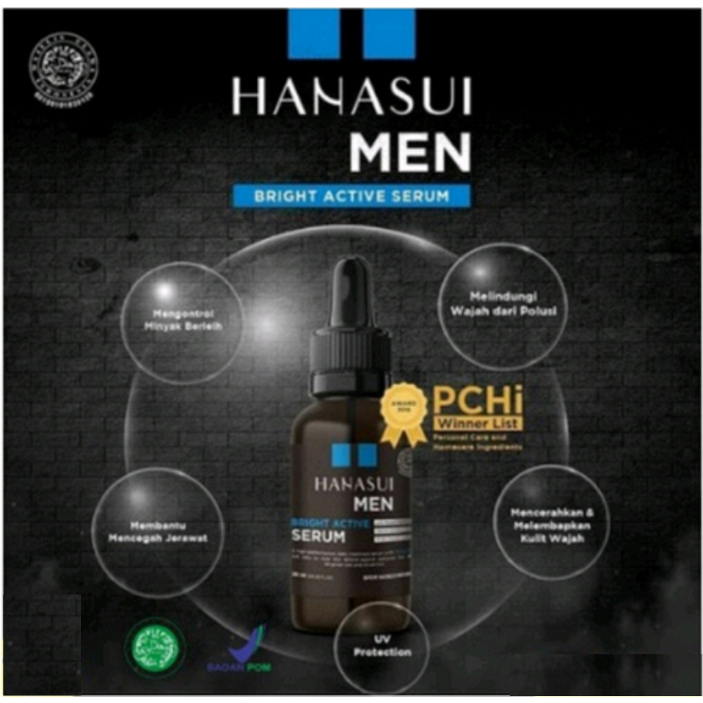 ✨SHASYA✨ PERAWATAN WAJAH PRIA SERUM HANASUI MEN BRIGHT ACTIVE MENCERAHKAN WAJAH BEST SELLER PRODUCT FOR MEN