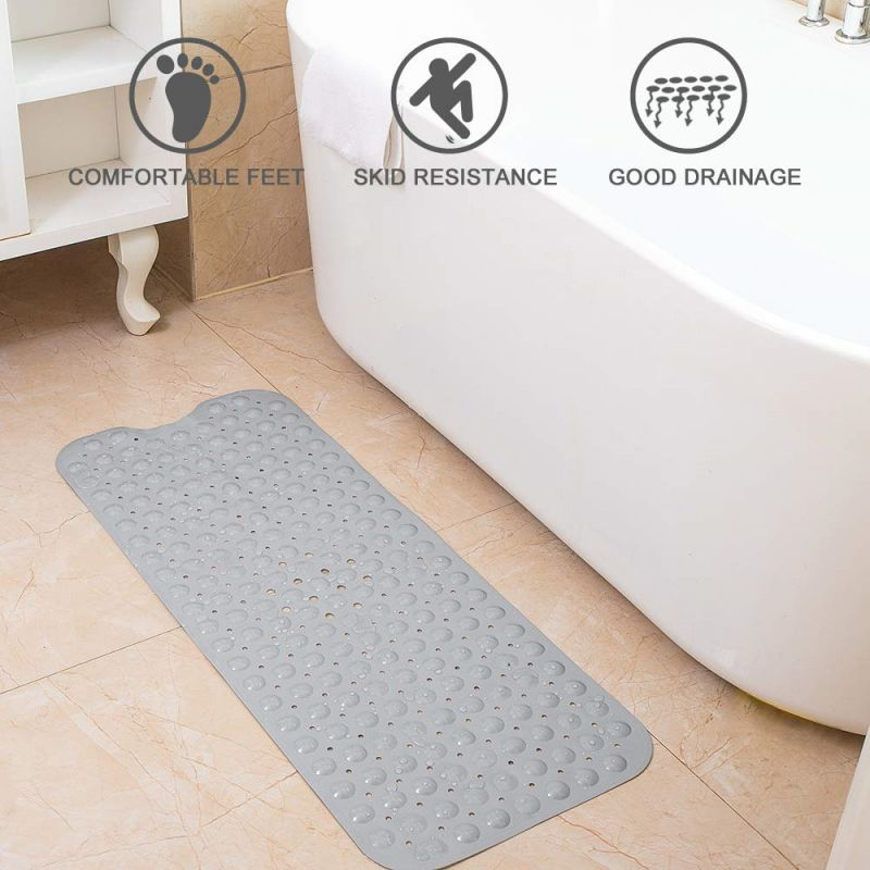 40x100cm Bathroom Mat Anti Slip Bathtub Mat Mat Keset Kamar Mandi Dengan Cangkir Hisap