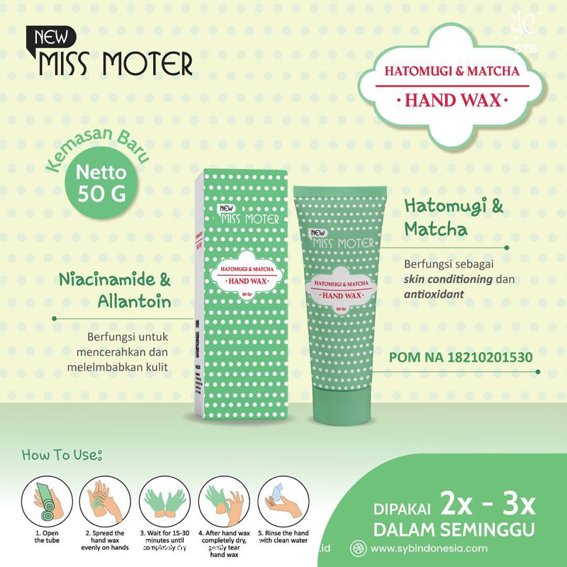 [SYB] MISS MOTER HIJAU PEEL OFF BPOM | SYB WAXING HATOMOGI MATCHA