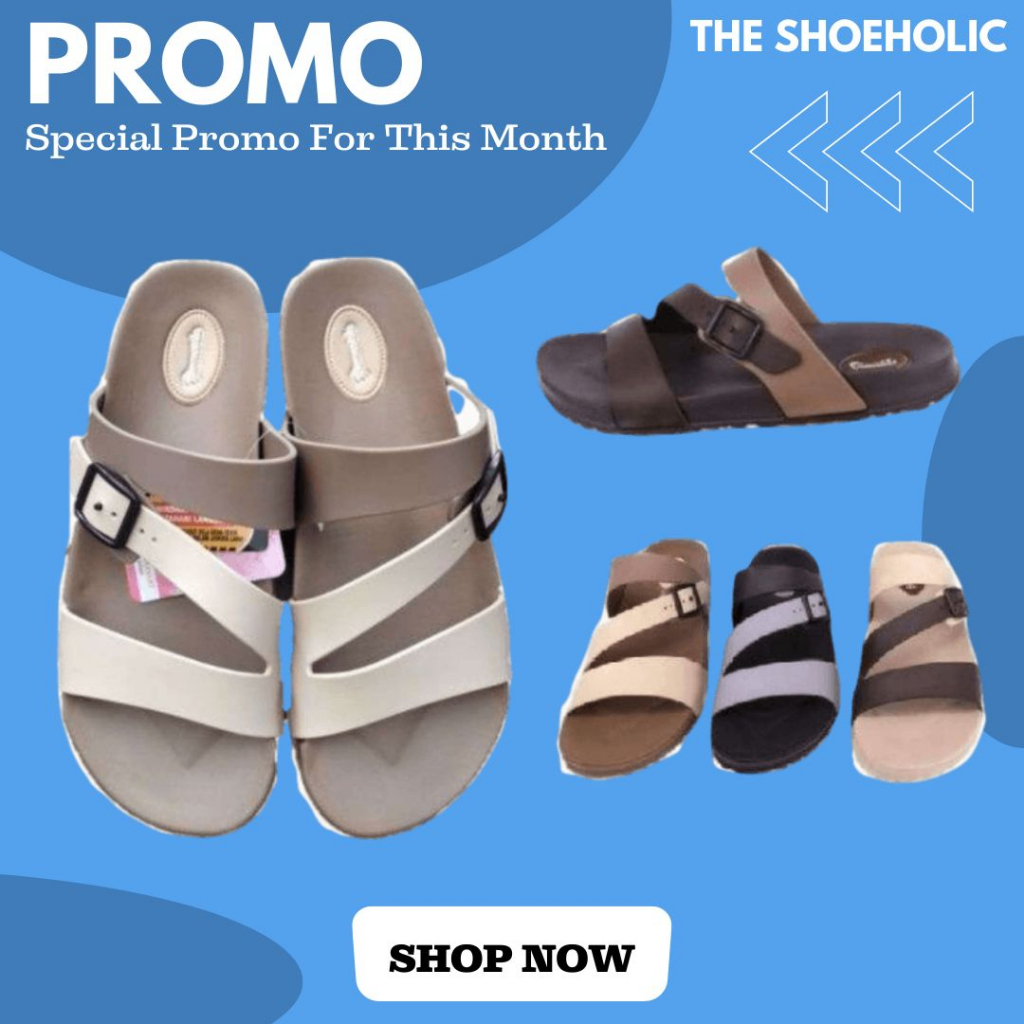 PROMO Yumeida 7121 BL Sandal Flat Wanita