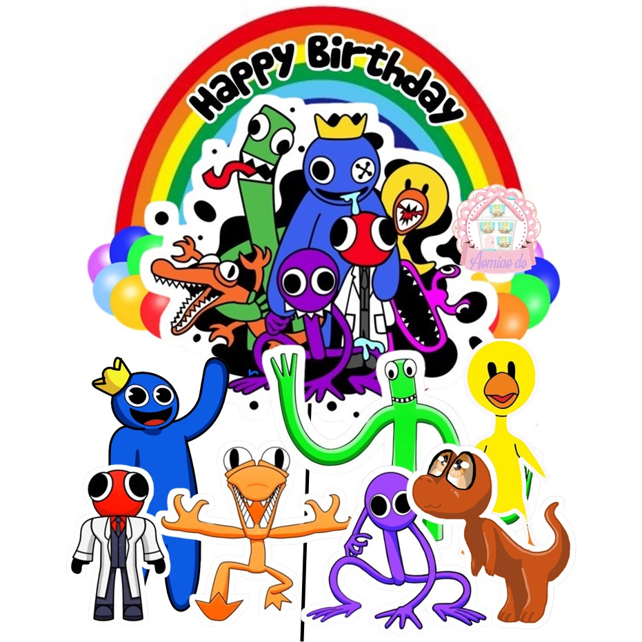 Rainbow Friends Cake Topper