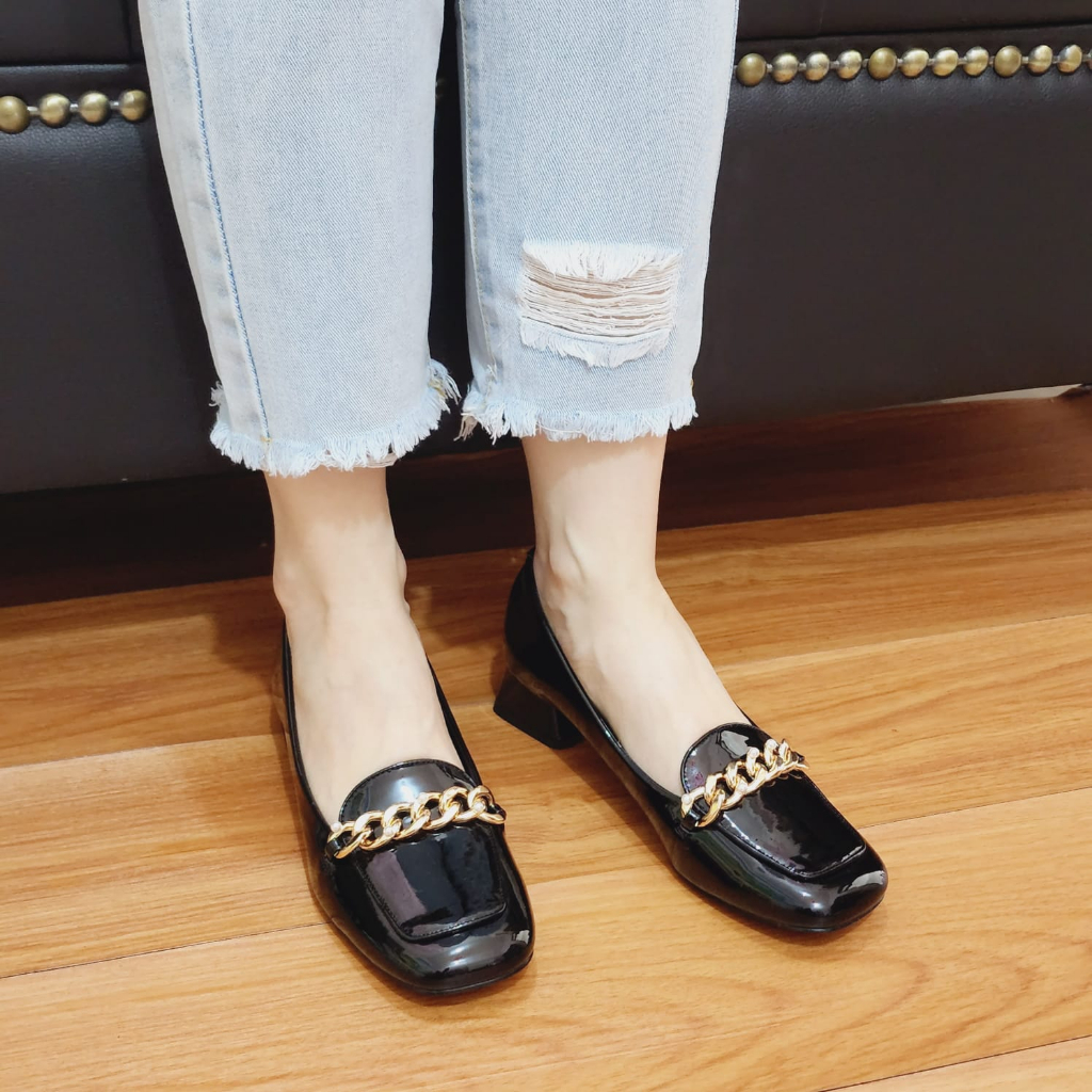 [ NEW ] Sepatu Wanita C*K 486 - SNR Flat Loafers 3cm