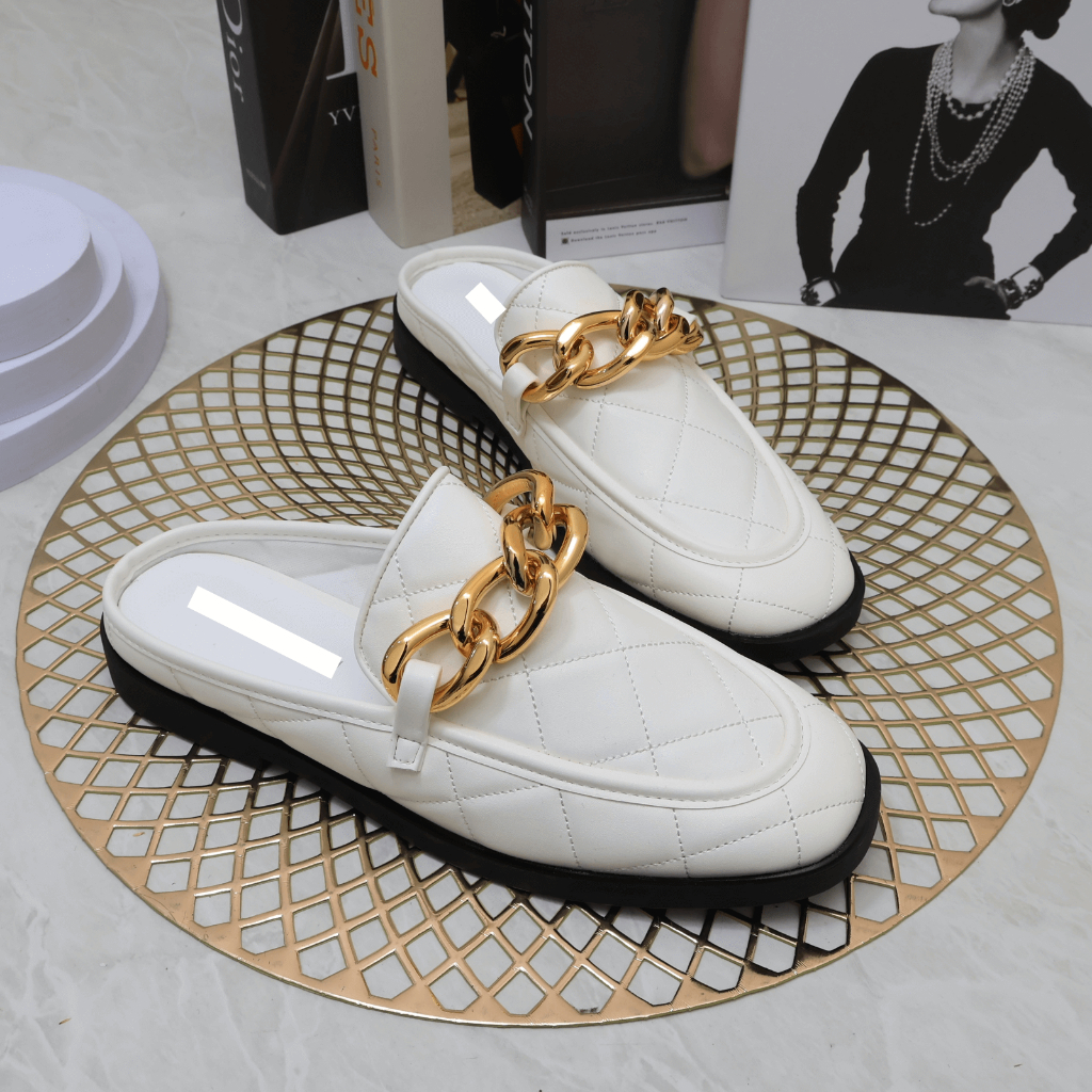 [ NEW ] Sepatu Mules Wanita C*K 484 - SNL Flat 3cm