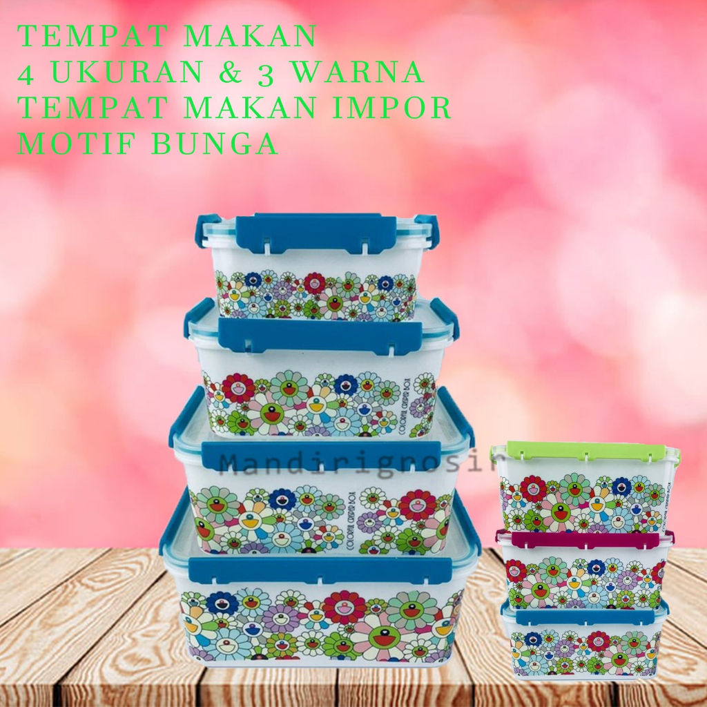 Tempat makan 3 warna* Tempat makan 4 ukuran* Tempat makan impor