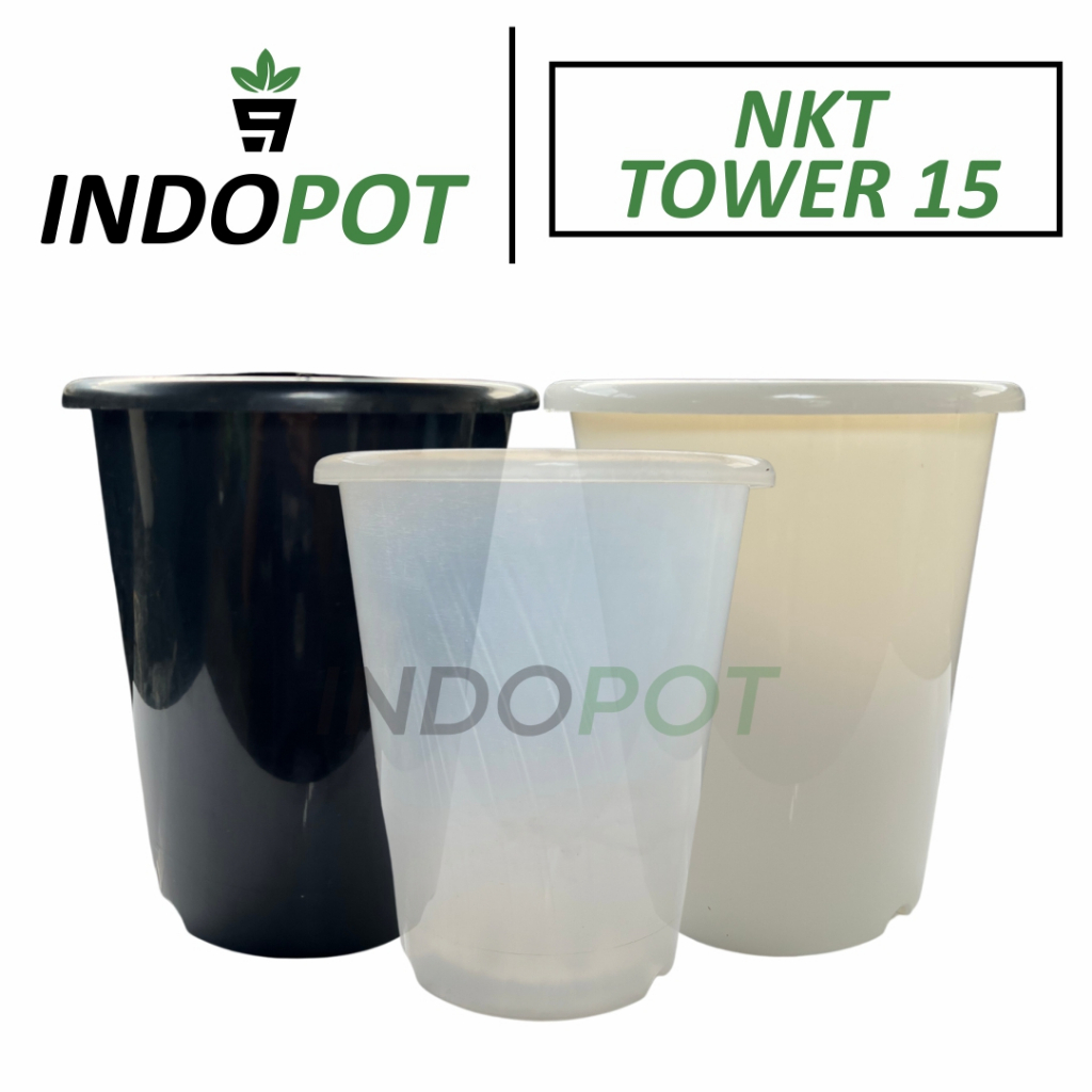 Pot Bunga NKT Tower 15 Pot Bunga Tanaman Hias Premium Pot Tinggi Unik Pot Tebal