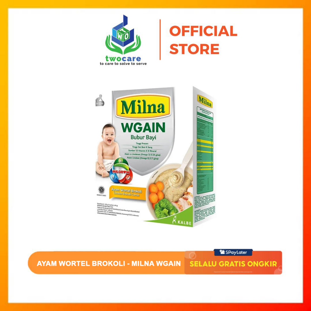 Milna Bubur Bayi Wgain 8+ Bln Ayam Wortel Brokoli 120gr