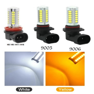 Lampu led foglamp fog lamp foglight H8 H9 H11 HB3 HB4 9005 9006 33 Titik SMD 5 Sisi