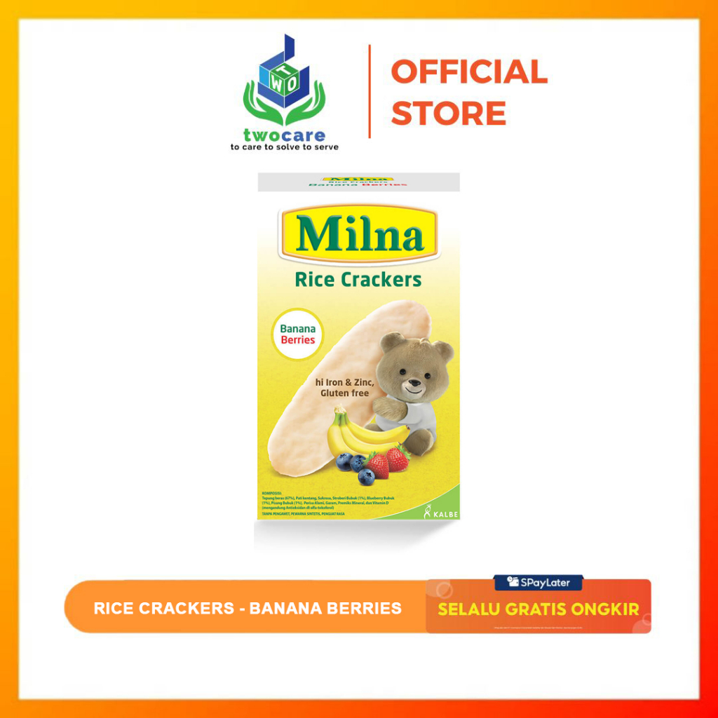 Milna Rice Crackers Apple Orange 5x4gr