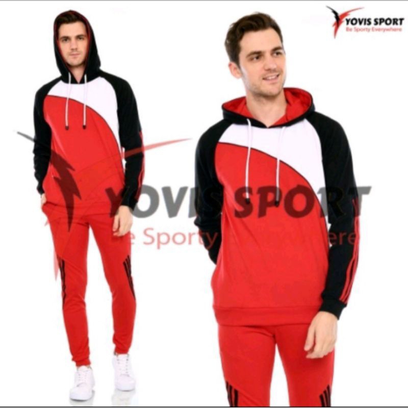 Stelan Olahraga Hoodie Pria/Pakaian Senam Pria Terkini/Pakaian Senam Pria Lengan Panjang