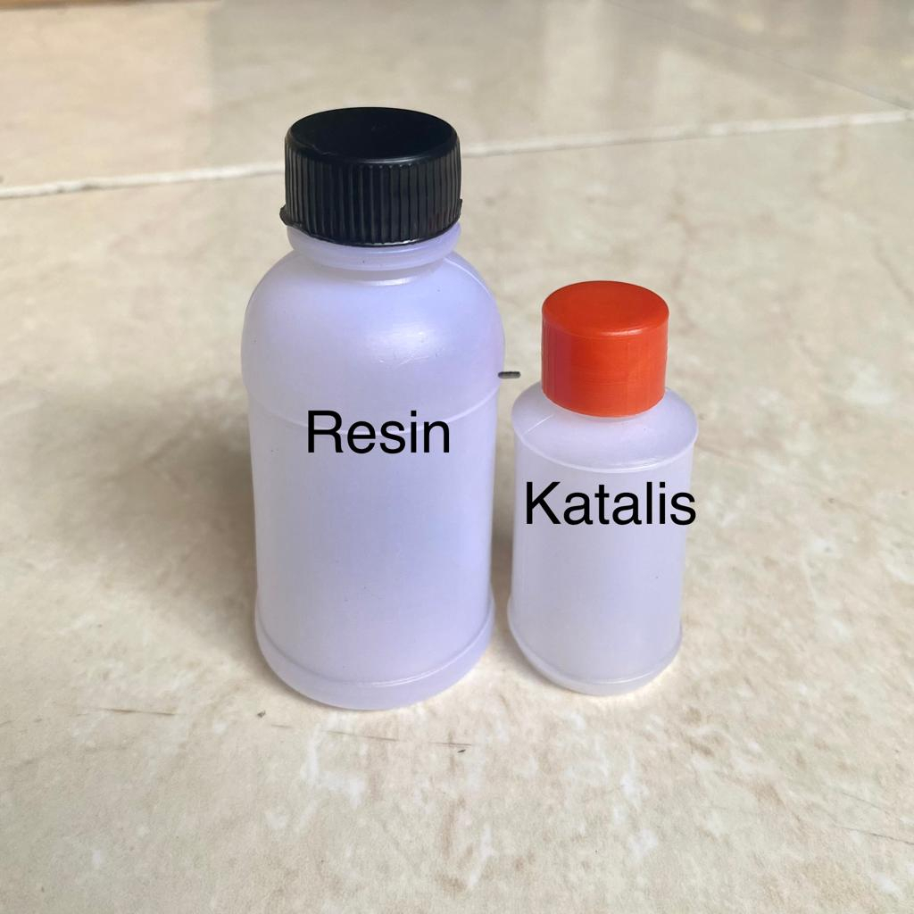RESIN 100 gram 50 gram + Katalis Resin bening katalis