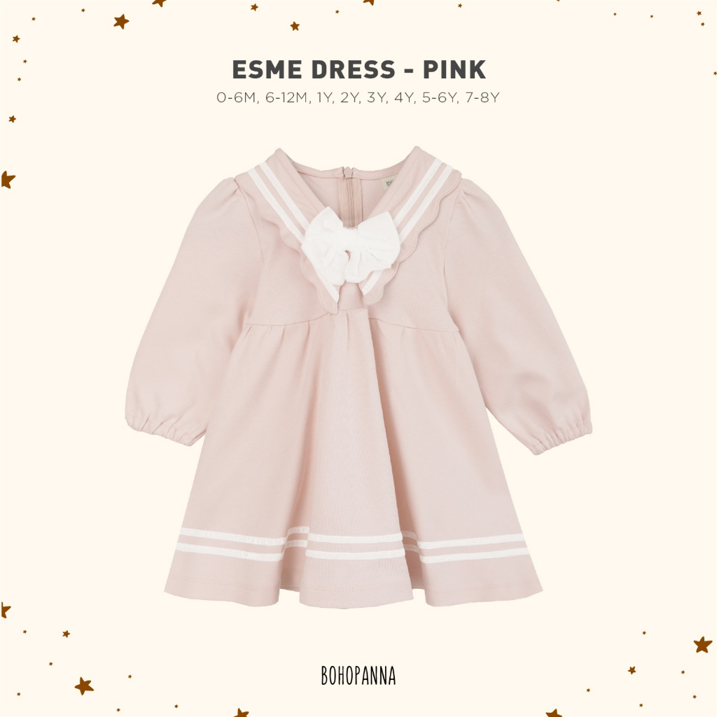 Baju Bayi Dress Rok Anak Perempuan BOHOPANNA - ESME DRESS 0 6 12 Bulan 1-4 Tahun