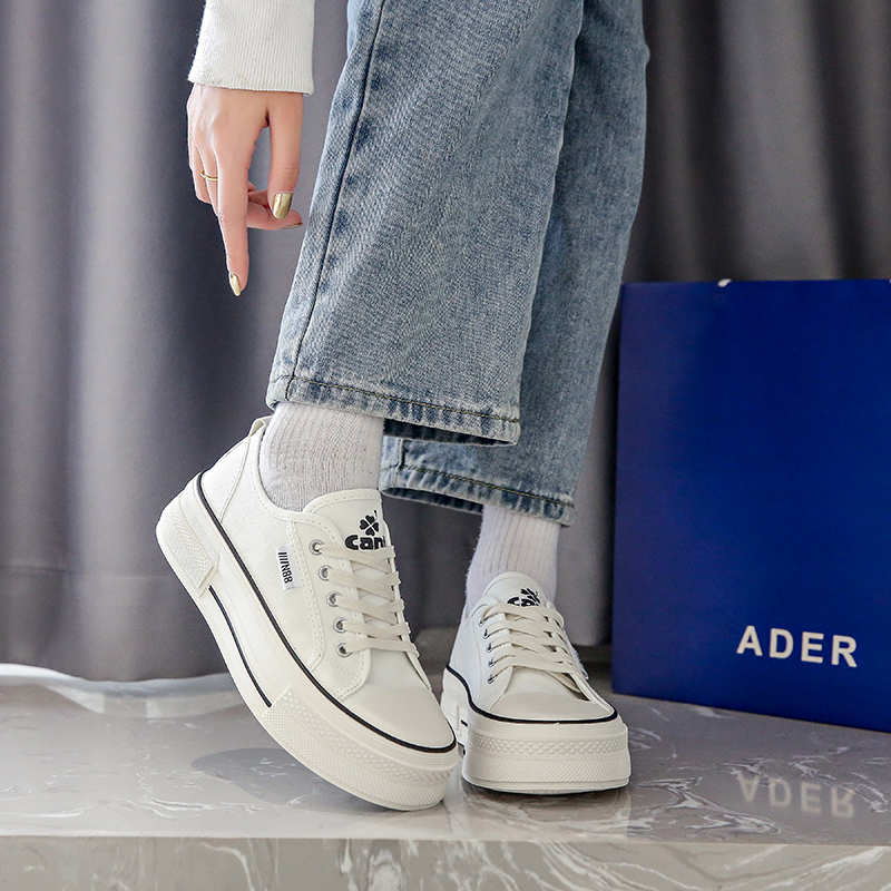 Favorite &quot;FREE BOX&quot; (Size 37 - 41) Aerin Sepatu Wanita Canvas Bertali kasual Fashion Import Korea 9178